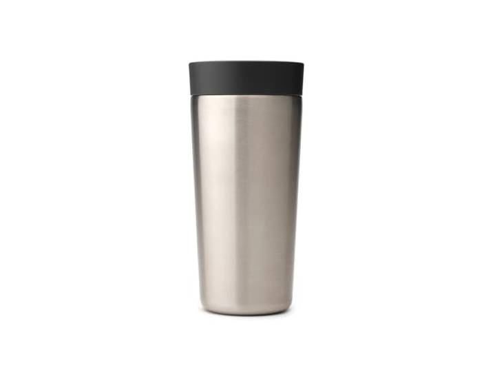 Brabantia - Make & Take Mug de voyage Light Grey (0.36L) étanche & Isotherme avec Couvercle Smart Click. Garde les Boissons Chaudes pendant 6 Heures & Froides pendant 8 Heures.