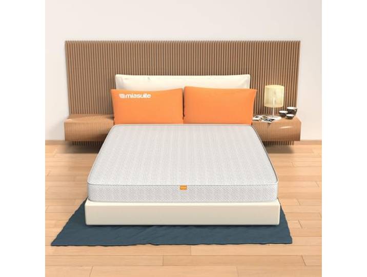 MiaSuite Französische Matratze 120x190 cm, 14 cm Höhe, Orthopädisch Memory-Schaum und Polyurethan, Anallergisch und Antibakteriell, Anti-Hausstaubmilben, Made in Italy PrimaveraH14
