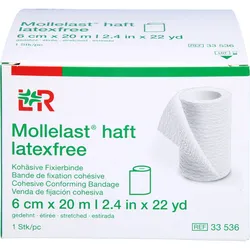Mollelast Haft Binden Latexfrei 6 cmx20 M Weiß 1 ST