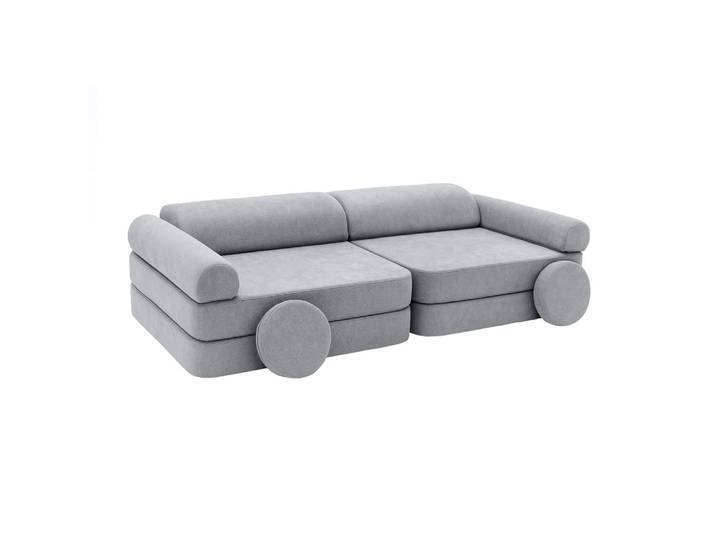 Canapé modulable enfant en mousse bleu