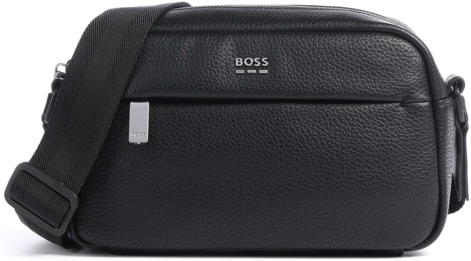 Boss Ray Umhängetasche aus Leder, schwarz