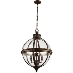 Elstead Lighting, Kronleuchter, Adams Kronleuchter E14 4-fach Britische Bronze (49.80 cm)