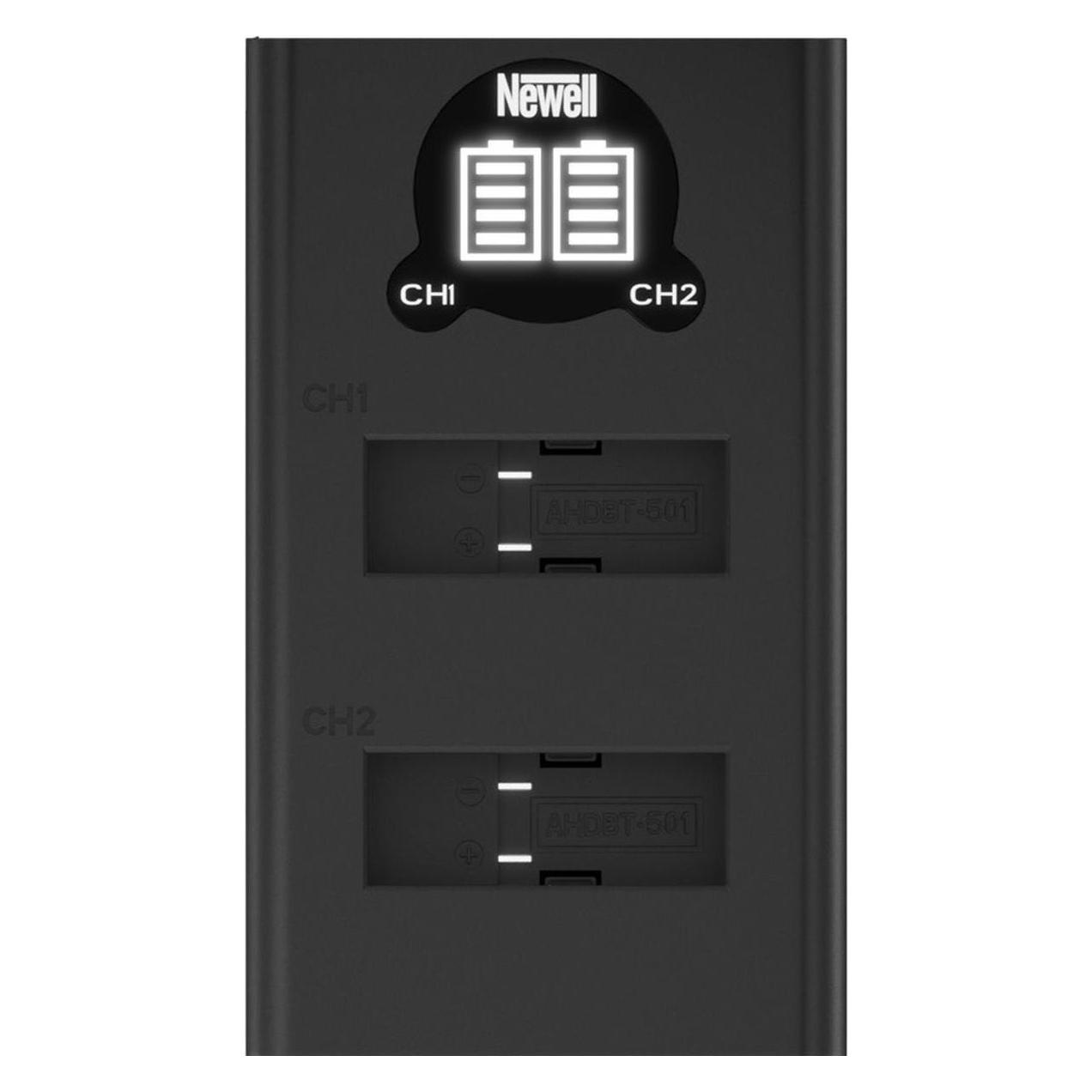 Newell Kameraladegerät DL-USB-C Dual-Channel-Ladegerät AABAT-001 Akkus (Kamera Akku Ladegerät) (NL2115)