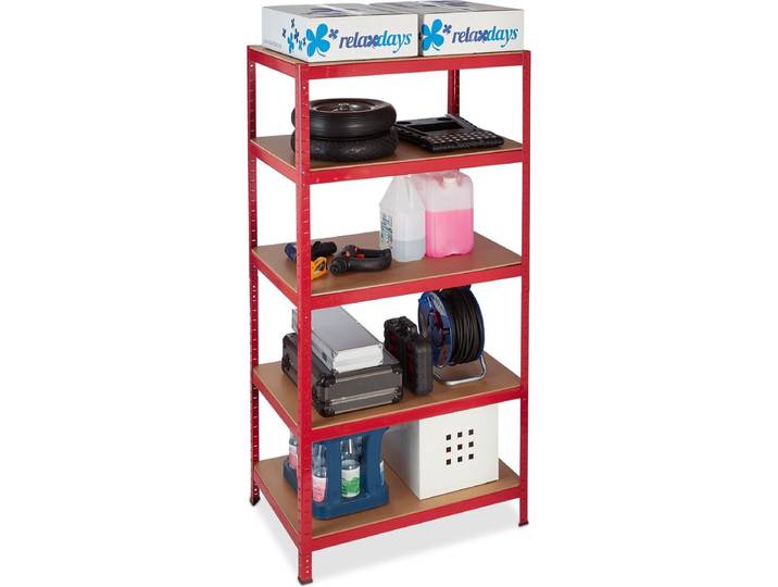 Stellingkast - 180x90x60cm - rood