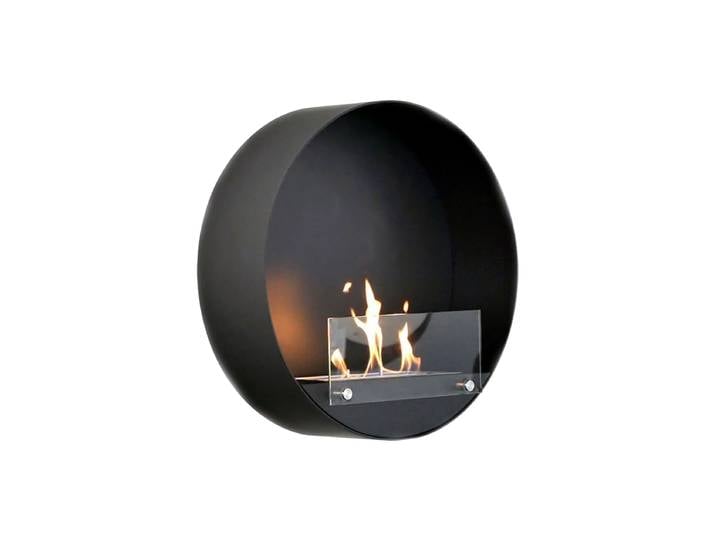 Design Bioethanol Wandkamin „Delaware“, Schwarz, ø 60 cm CACHFIRES