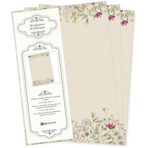 tatmotive Briefpapier Wildblumen, A4, 90 g/m², 100 Blatt