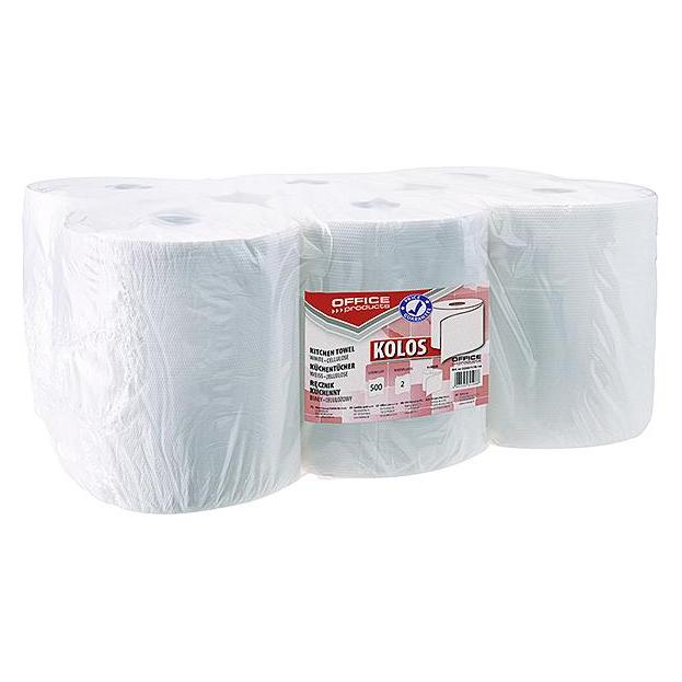 Office Products Zellstoff-küchentücher kolos, 2-lagig, 500 blatt, 6 rollen (6x) (47273974)