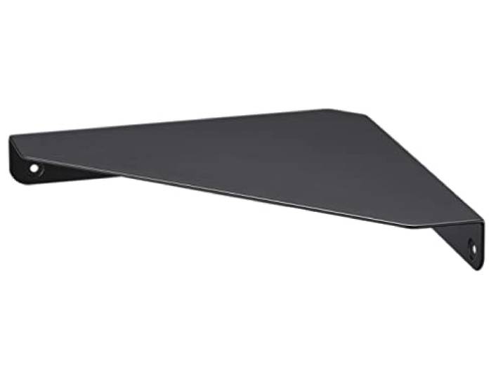 YAMAZAKI 6912 Tower Wall Mounted Corner Shelf\, Black\, Steel\, 22 x 22 x 3.3 cm
