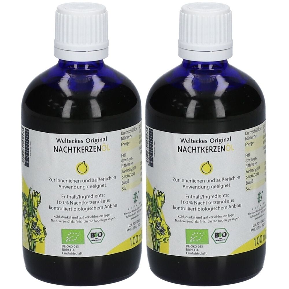 Nachtkerzenöl BIO x2 2x100 ml Öl