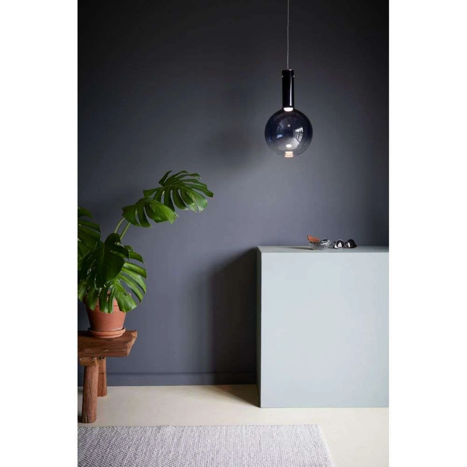 Loom Design Raindrop 20 Hanglamp Blauw - Glazen Bol - Voor de Woonkamer