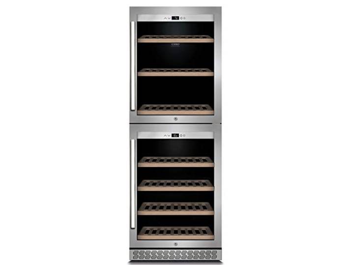 Caso WineChef PRO 126-2D mit App, für 126 Faschen Weinkühlschrank, Edelstahl, 126 Liter