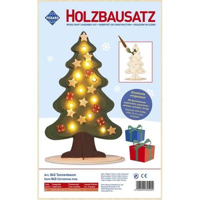 PEBARO 845 - Holzbausatz Tannenbaum, 20 Teile, Holzkonstruktion zum Zusammenstecken
