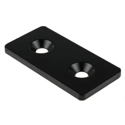 RS PRO, Zubehör Befestigungstechnik, Connection plate, 40x80mm, black