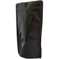 VEPATIM 500x Standbodenbeutel PET schwarz glänzend 130x225x70mm 500ml