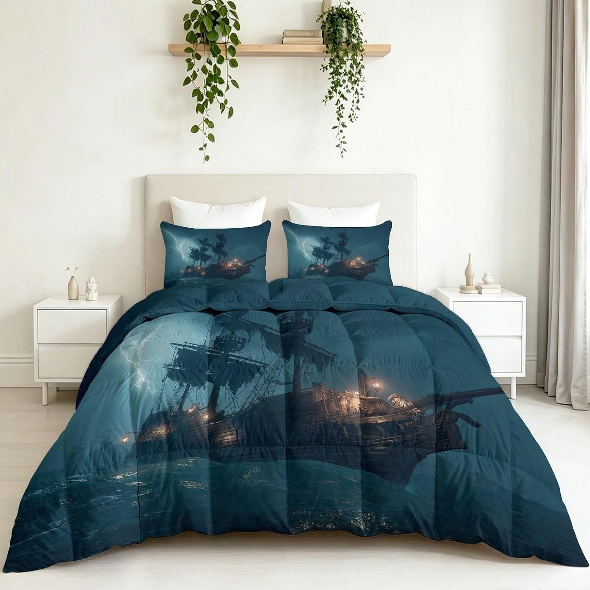 Fantasy Nautique Zomerdekbed met kussenslopen, Omkeerbaar, 220 x 240 cm