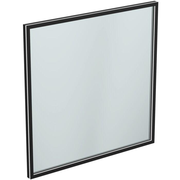 Ideal Standard Conca Spiegel T3967BH 100x3,8x100 cm, eckig, mit Beleuchtung, neutral, Rahmen schwarz