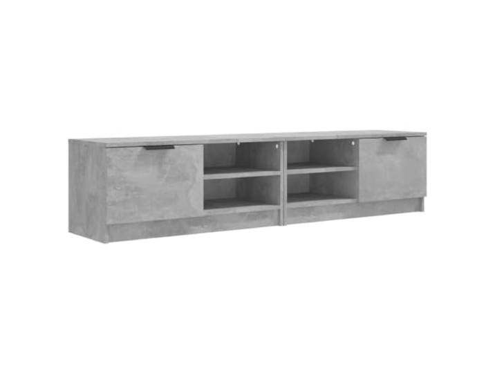 KGFHERENB TV Schrank 2er Set 80x35x36,5 cm Betongrau Lowboard Ideales Medienmöbel fürs Wohnzimmer mit 3 offenen Fächern und praktischer Schublade für Konsolen.
