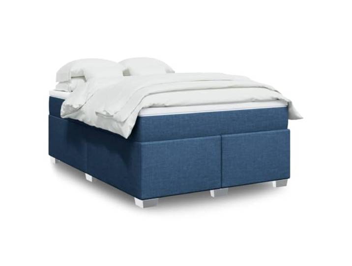 RJPLMFV Lattenrost mit Matratze, Blau, 140 x 200 cm Polyestergewebe, Taschenfedern, abnehmbarer Bezug, stabiles Design
