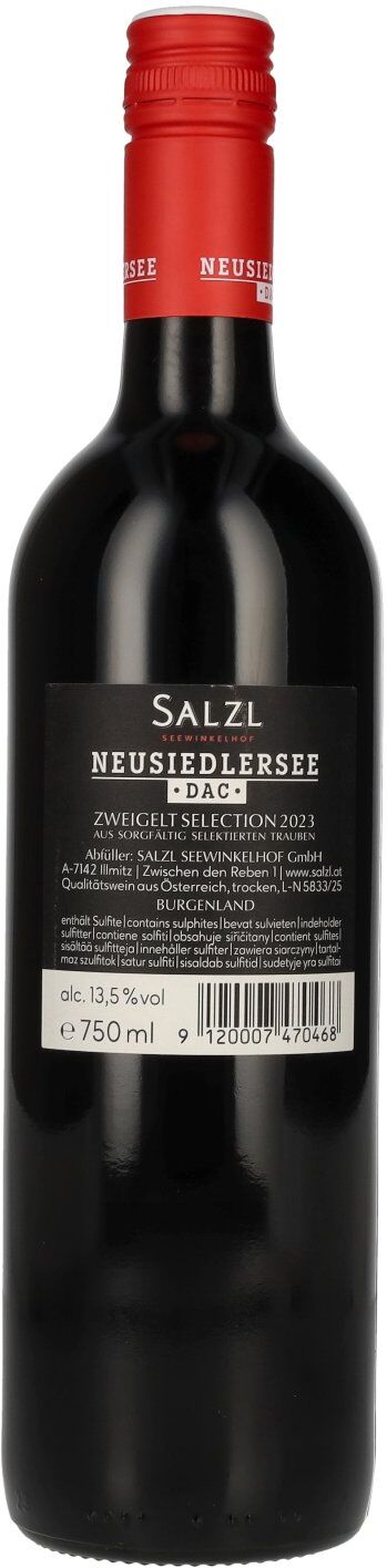 Salzl Seewinkelhof Salzl Zweigelt Selection Neusiedlersee DAC 2023 13,5% Vol. 0,75l