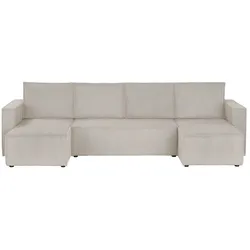uno Wohnlandschaft mit Schlaffuntion Aspra , beige , Maße (cm): B: 296 H: 88 T: 148.0