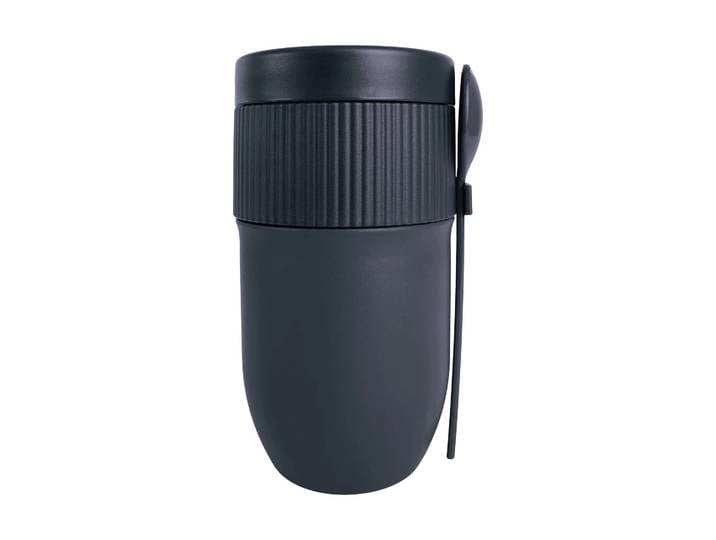 Sagaform Pot isotherme à yaourt Ted avec cuillère Bleu Pantone 2379C, 32 cl