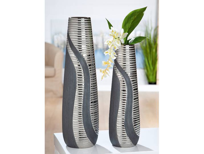 Vase Sevilla 14 x 49 x 14cm Gris