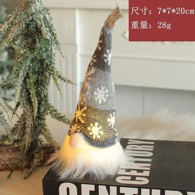 Uplift Essentials Christmas LED Gnome Ornaments Plush Faceless Doll Decorations a1