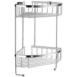 Smedbo SIDELINE - Design Eckseifenkorb Doppelt in Chrom poliert DK2031