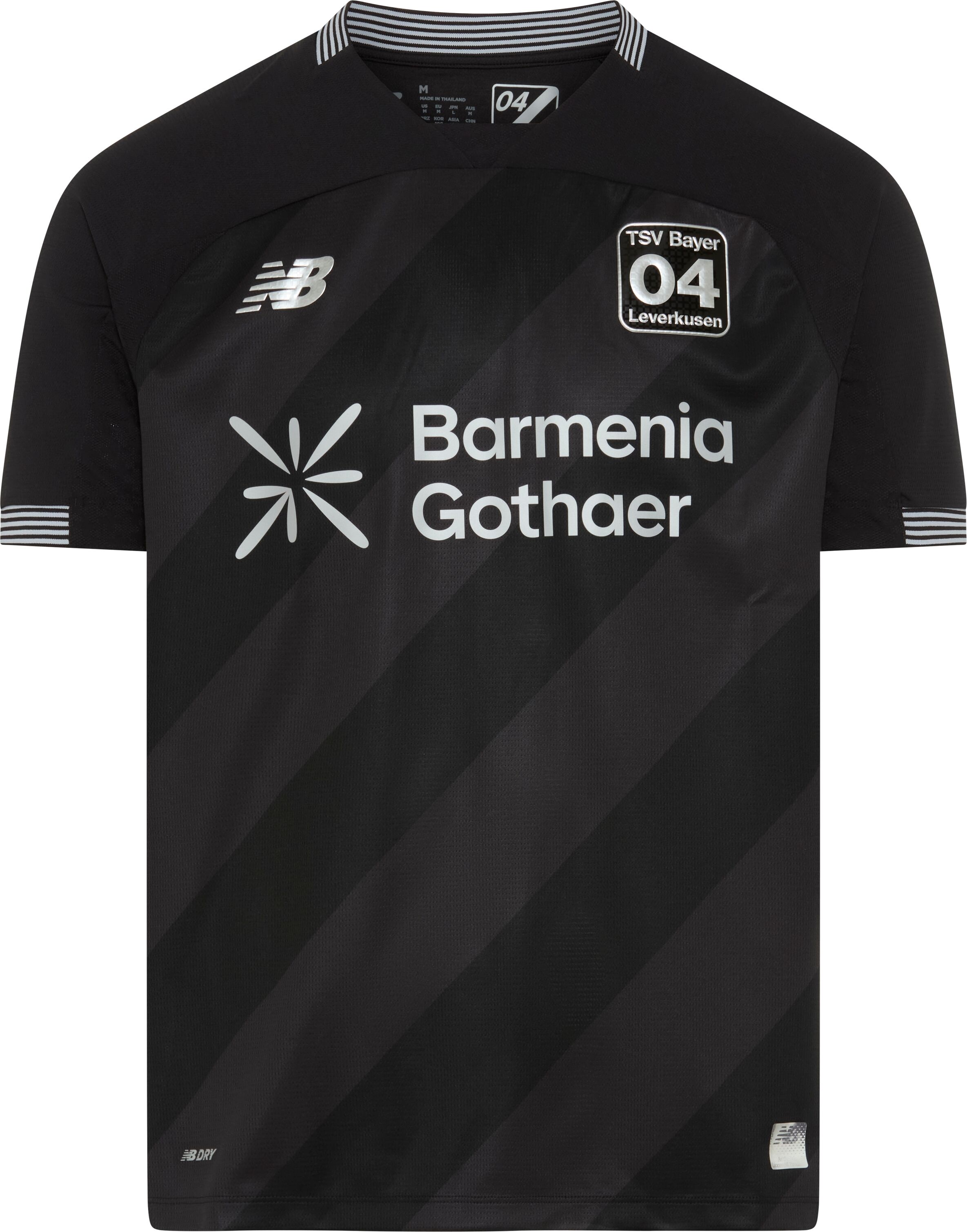 Fussballtrikot NEW BALANCE "Bayer 04 26/27 Fourth Short Sl", Gr. L, schwarz (fourth), Obermaterial: 100% Polyester, Trikots Fussballtrikot, atmungsaktives Material, schnell trocknend, aus Polyester fourth L