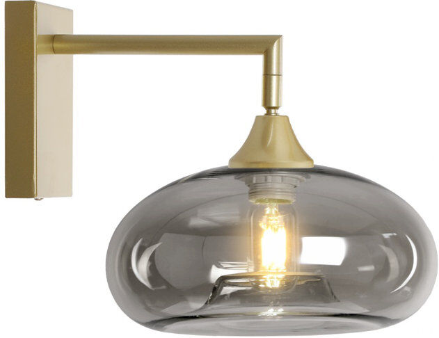 George Oliver Bonifacio Iron Armed Sconce Smoke/Gold
