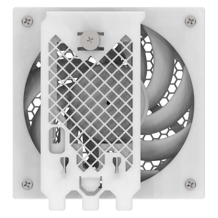 Silverstone SST-FDP02W - External cooling fan adapter bracket, incl. 120mm fan, white (120 mm, 1x) (SST-FDP02W)