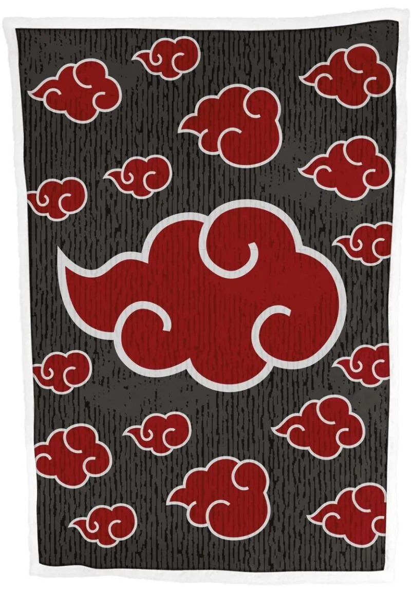 Naruto Sherpa Deken Akatsuki Wolken - 100 x 150 cm - Polyester