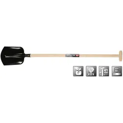 Polet, Spaten + Schaufel, 111116 Profi-Sandschaufel Drents 000/35 Schwarz T-ST 1,1M