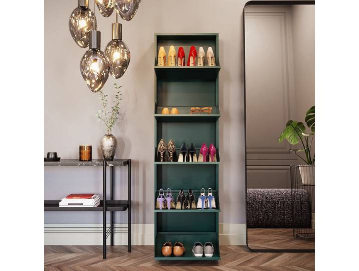 Schoenenkast Caruso groen 5 laden Kare Design