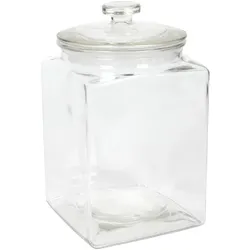 Vorratsglas BUTTON eckig (DH 14,40x23,80 cm) - weiß - DH 14,40x23,80 cm