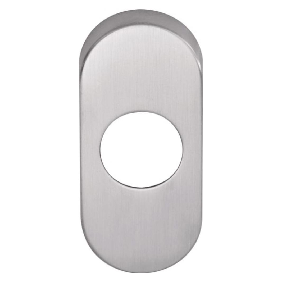 Ogro Drückerrosette 6621 AL Aluminium F1 Schildstärke 9 mm rund oval (Türgriff) (90055002362)