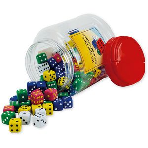 TimeTex Würfel 93601, Spielwürfel-Satz, bunt, 100 Würfel