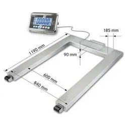 Edelstahl-Palettenwaage UFN, IP 67, eichfähig, bis 600kg