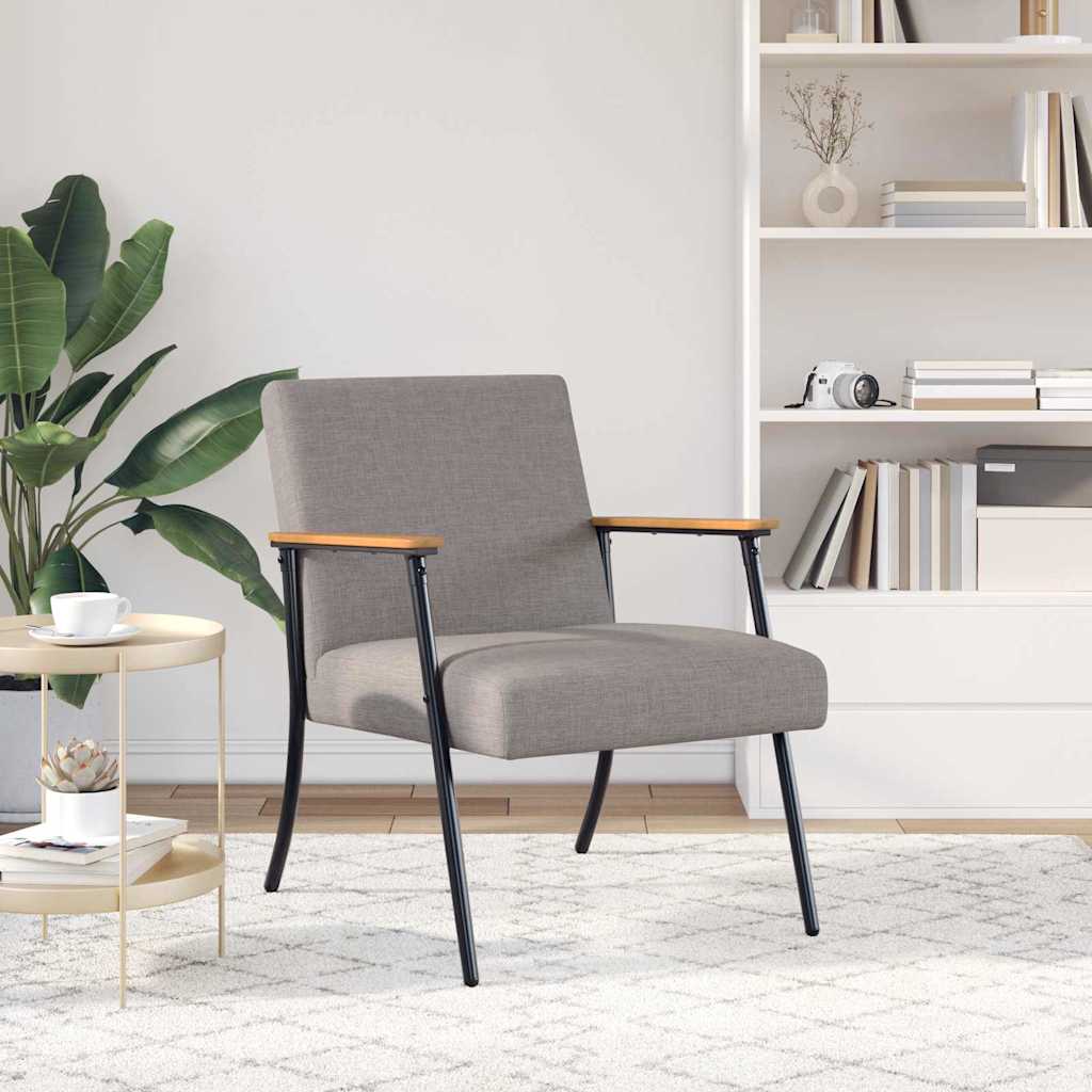 vidaXL fauteuil Taupe tissu