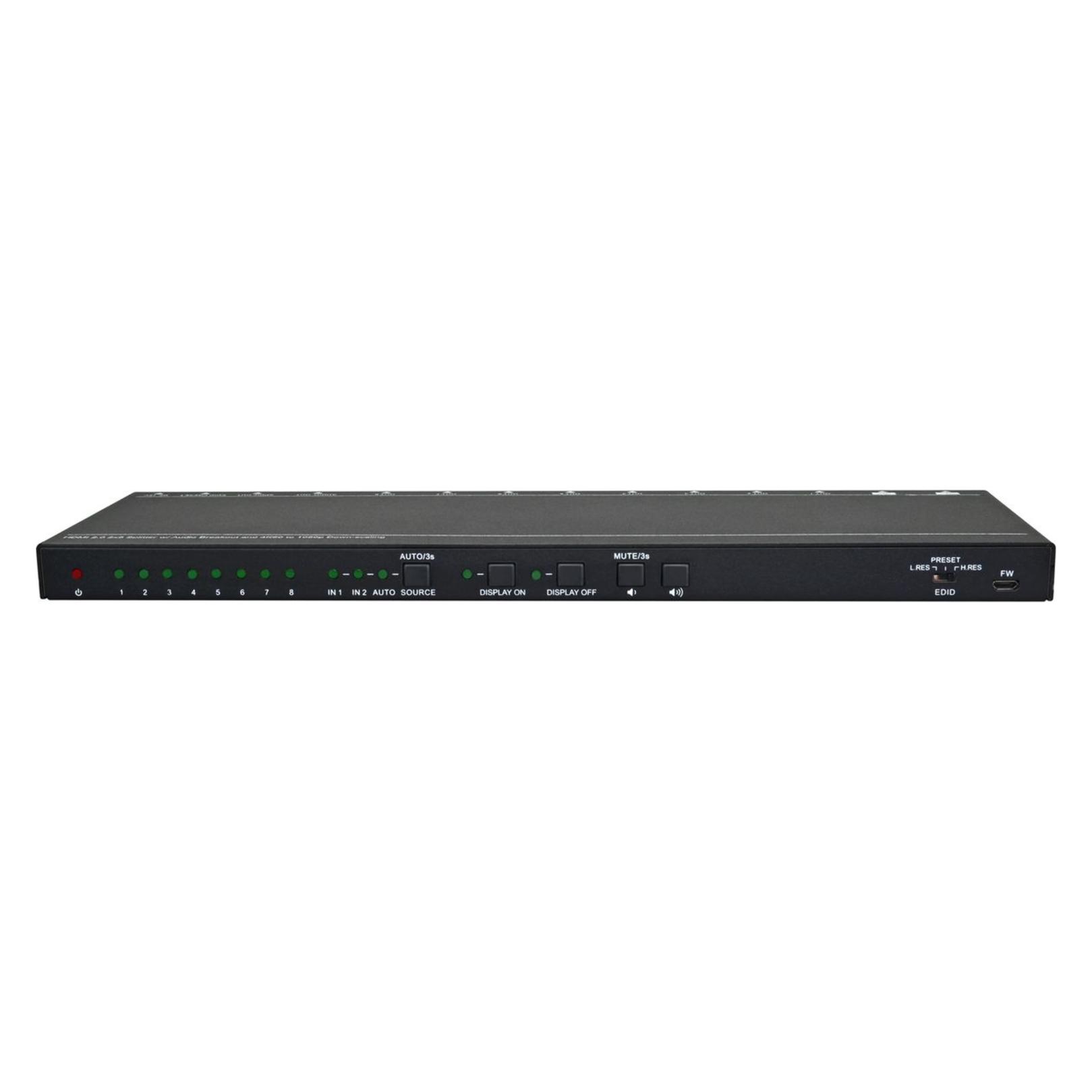 Vivolink HDMI splitte, switcher 2x8, 4K (VLHDMISP2X8)