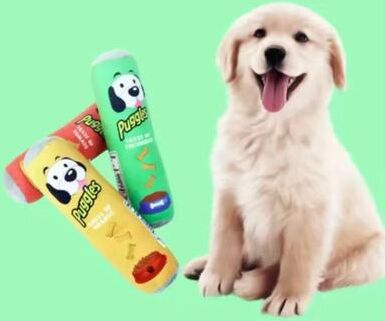Uplift Treasures Beer Bottle Plush Squeaky Dog Chew Toy green