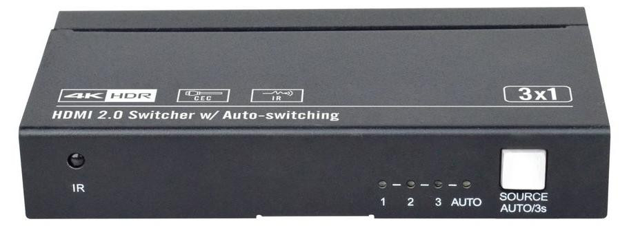 VivoLink HDMI-schakelaar 3x1, 4K@60Hz (VLSW131)