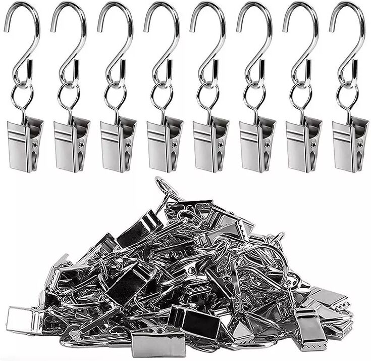 INF Vorhangklammern mit S-Haken im 20er-Pack