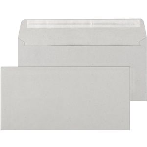 ÖKI Briefumschläge Natur, 41077, grau, DIN lang+, ohne Fenster, haftklebend, 80g/m², 1000 Stück