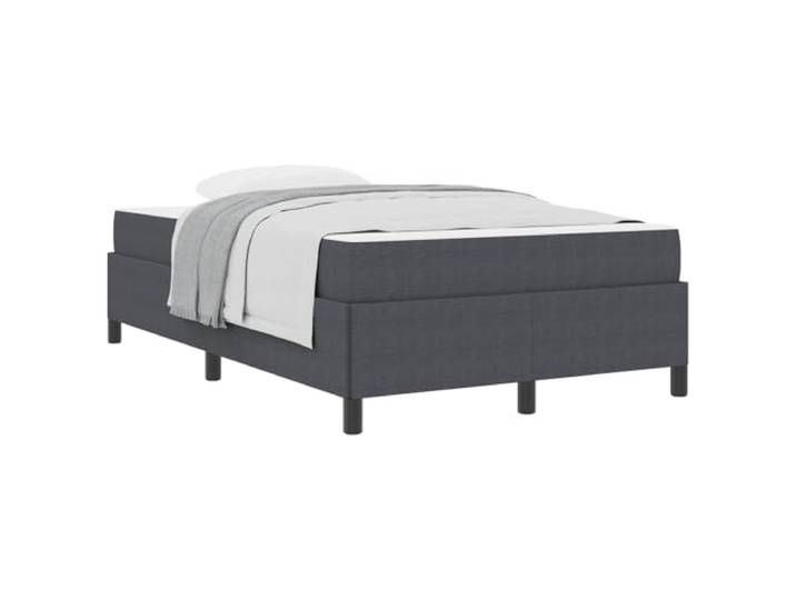 KTHLBRH Doppelbett dunkelgrau 120 x 190 cm mit Matratze Taschenfedern, atmungsaktiver Stoff, technisches Holz, Traglast 280 kg