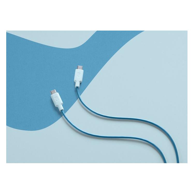 Cellularline Stylecolor Cable 100cm - USB-C to USB-C (1 m, USB 3.2 Gen 1, 60 W) (USBDATAC2CSMARTB)