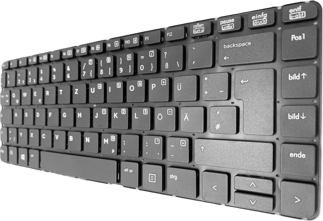 T-ProTek Zwart Frameless Toetsenbord compatibel met HP ProBook 430 G2