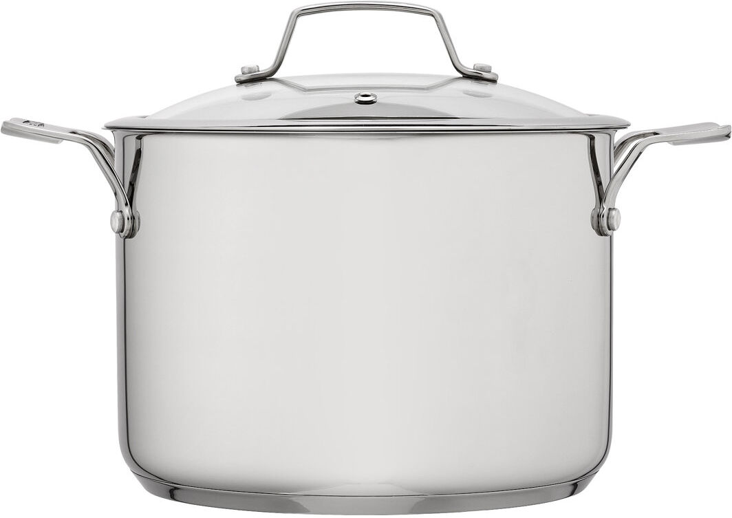 Stellar 18/10 Stainless Steel 22cm Stockpot with Glass Lid Silver 5L