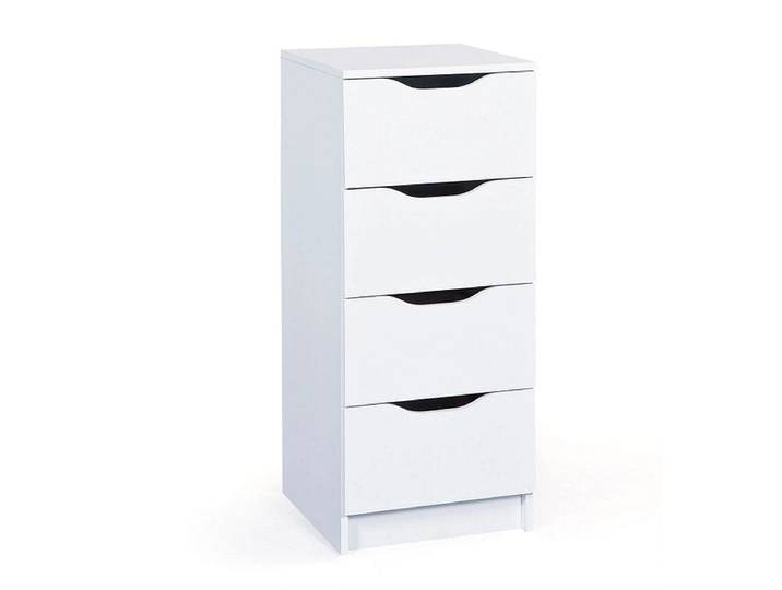 Kommode WEST 4 Schubladen 40x41x91.5cm weiss weiss