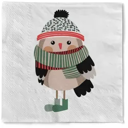 Cocktail-Serviette "Suzette" (Vogel) aus Tissue 3-lagig, 25 x 25 cm, 20 Stück
